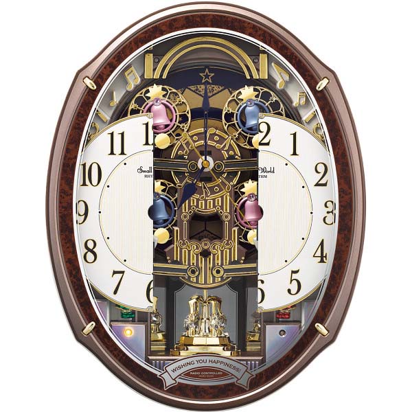 スモールワールド メロディ電波からくり掛時計（４８曲入） 4MN545RH23  の商品画像